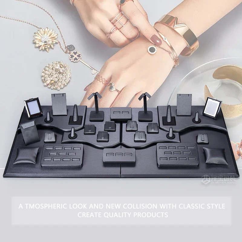 Custom ring cones necklace stand jewelry rings earrings jewelry organizer jewelry display stand set