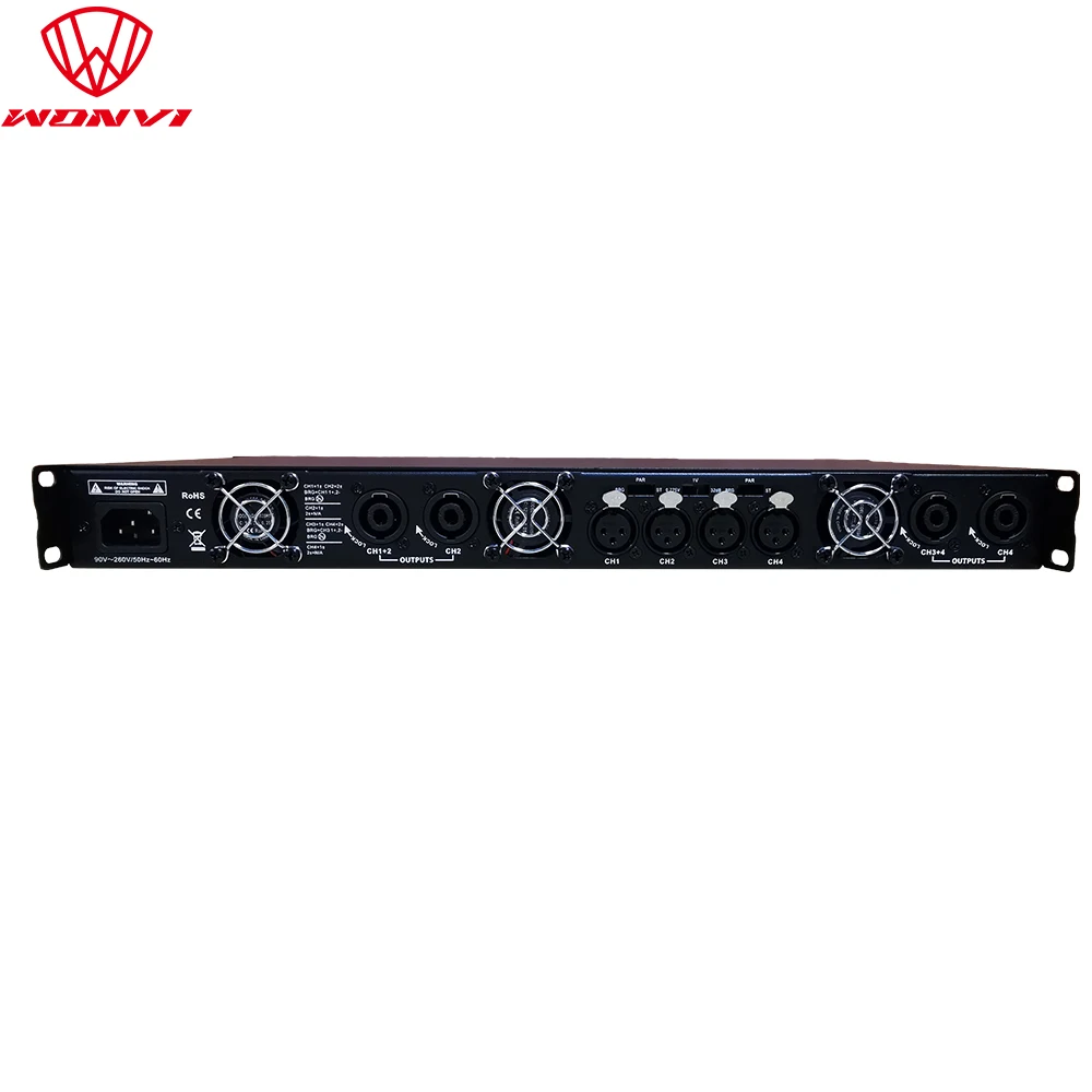 D6504 4-канальный Профессиональный усилитель мощности/цифровой для сабвуфера