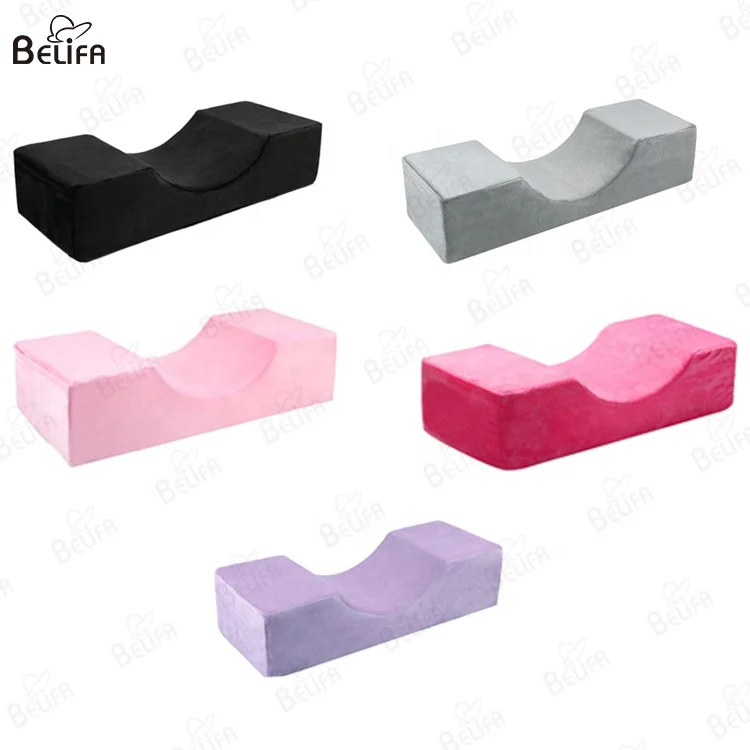 2024 Hot Sale Eyelash Extension Neck Pillow U-Shape Curve Salon Neck Pillow with Pockets Wholesale For Beauty Salon on the Side