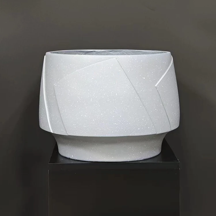 Wholesale hot selling matt color glaze flower pot home decoration fiber clay succulent garden pots & planters