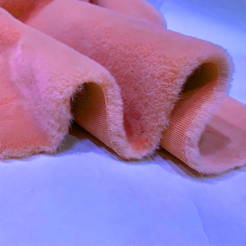 
100% polyester fashionable custom design dyeing rabbit fur for garment 
