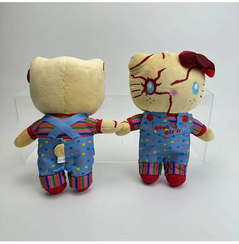 24cm Halloween Hello Kt Plush Toys Stuffed Horrible Skeleton Creative Custom Figure Plushie Peluches Halloween Toys Gift