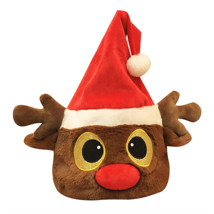 Hot sale 2020 new product singing and dancing mobile Santa hat plush funny dancing Christmas hat