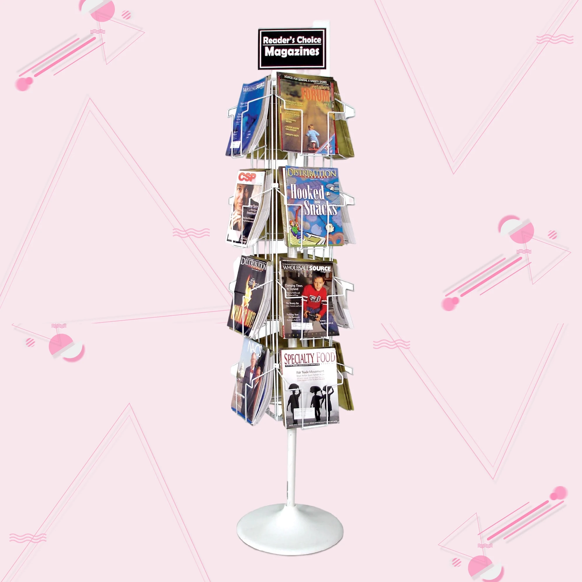 Custom Book Store Wood Postcard Brochure Display Racks Magazine Shelf Stand Metal Spinning Slanting DVD Comic Book Display Rack