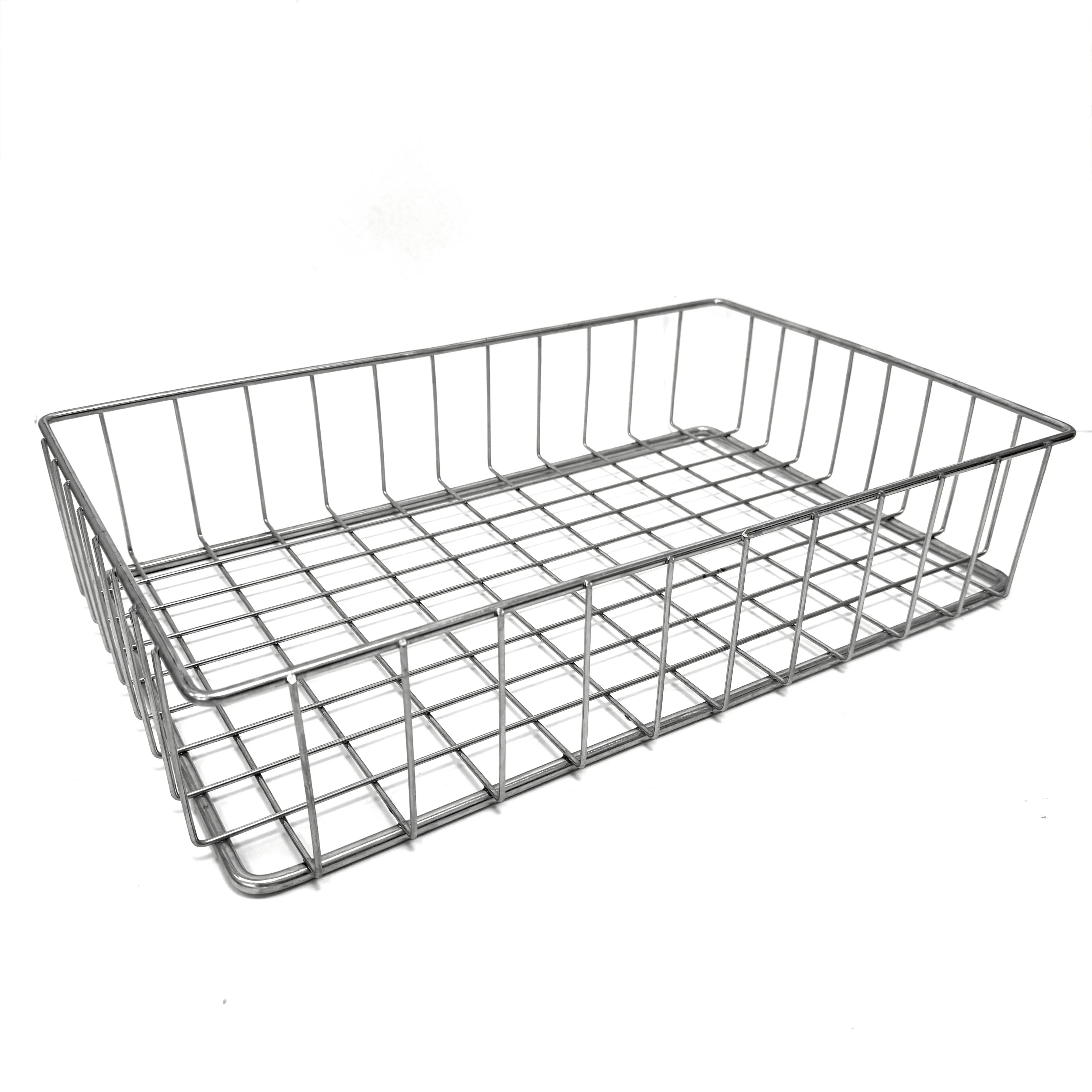 Stainless Steel Fruit Basket Kitchen Vegetable Storage Baskets Storage Organizer Metal Wire Storage Basket