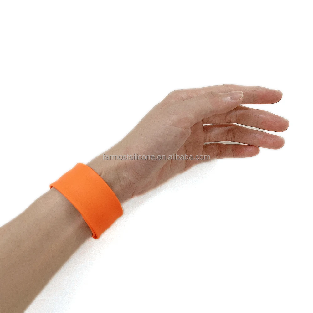 Silicone Slap Bracelet Rubber Bracelet Slap Wrap Band Wristband Silicone Wrist Slap Bands