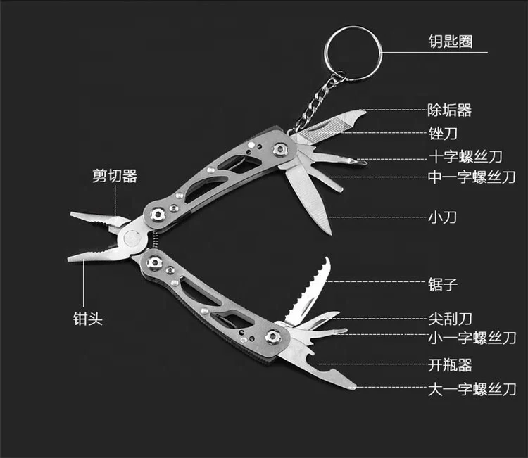 Multi-tool Knife Pliers Pocket Knives Saw Kit Survival Folding Multi Tool with Screwdriver Bits Set for Emergency Survival