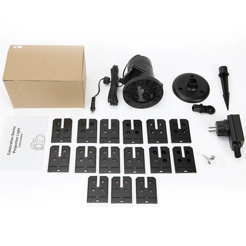 Christmas Lights Projector, 15 Patterns Outdoor LED Rotating Snowflake Projection Light Show Spotlight