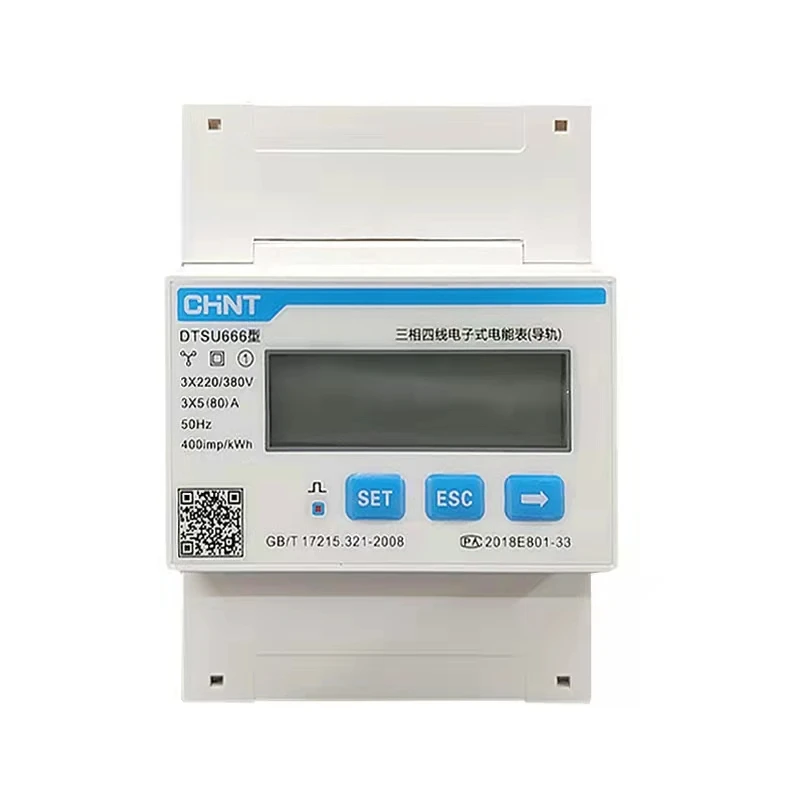Горячая Распродажа CHINT CHNT DTSU666 RS485 220 В/380 В 1 5-6A ватт-час умный цифровой дисплей трехфазный миниатюрный электронный
