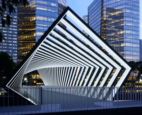 3D LED Time Tunnel New Arch Motif Light Stainless Steel Water-proof Lamp Landscape Garden Park Gate Door Plaza Lighting