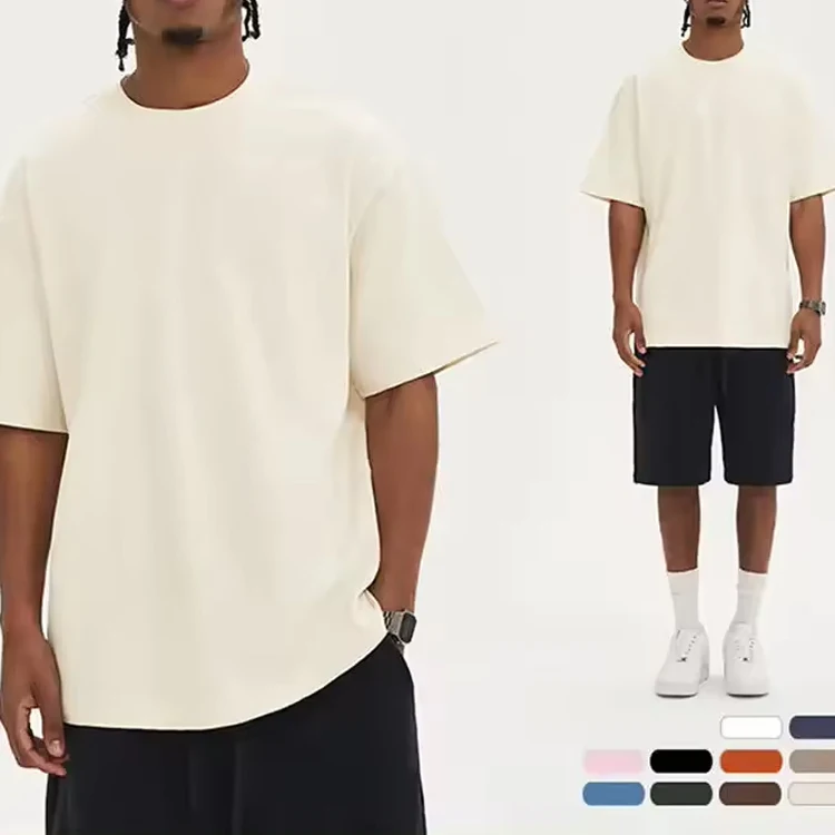 new custom heavy weight 450 gsm black white mock neck boxy fit tee cropped boxy t shirts boxy t shirts