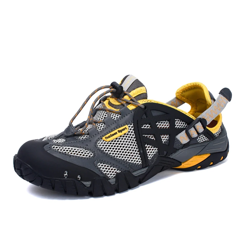 
Large size lovers plastic brook shoes high stripping PU breathable net comfortable water shoes 
