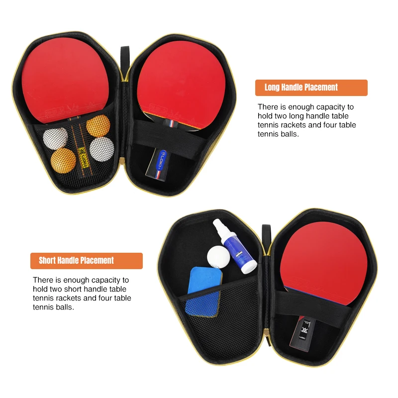 Professional Ping Pong Products Manufacturer EVA Waterproof Protective Table Tennis Rackets Case
