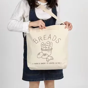Custom printed logo high quality cotton portable fashion hand made shopping multifunctional waxed canvas canvas messenger bag