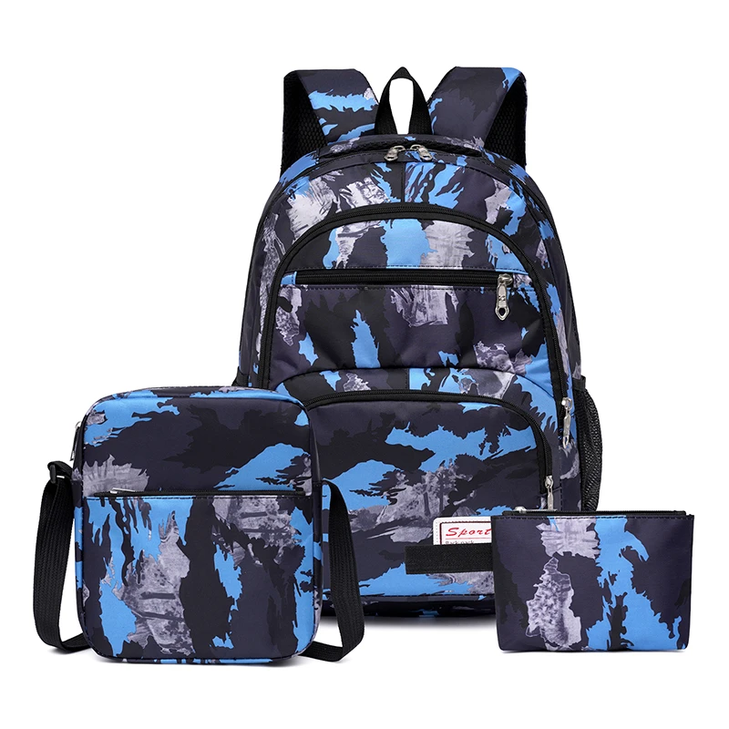 New 2024 Wholesale Custom Kids School Bags Backpack boys Book bags Casual School Bags Waterproof Unisex 3Pcs Laptop Backpacks