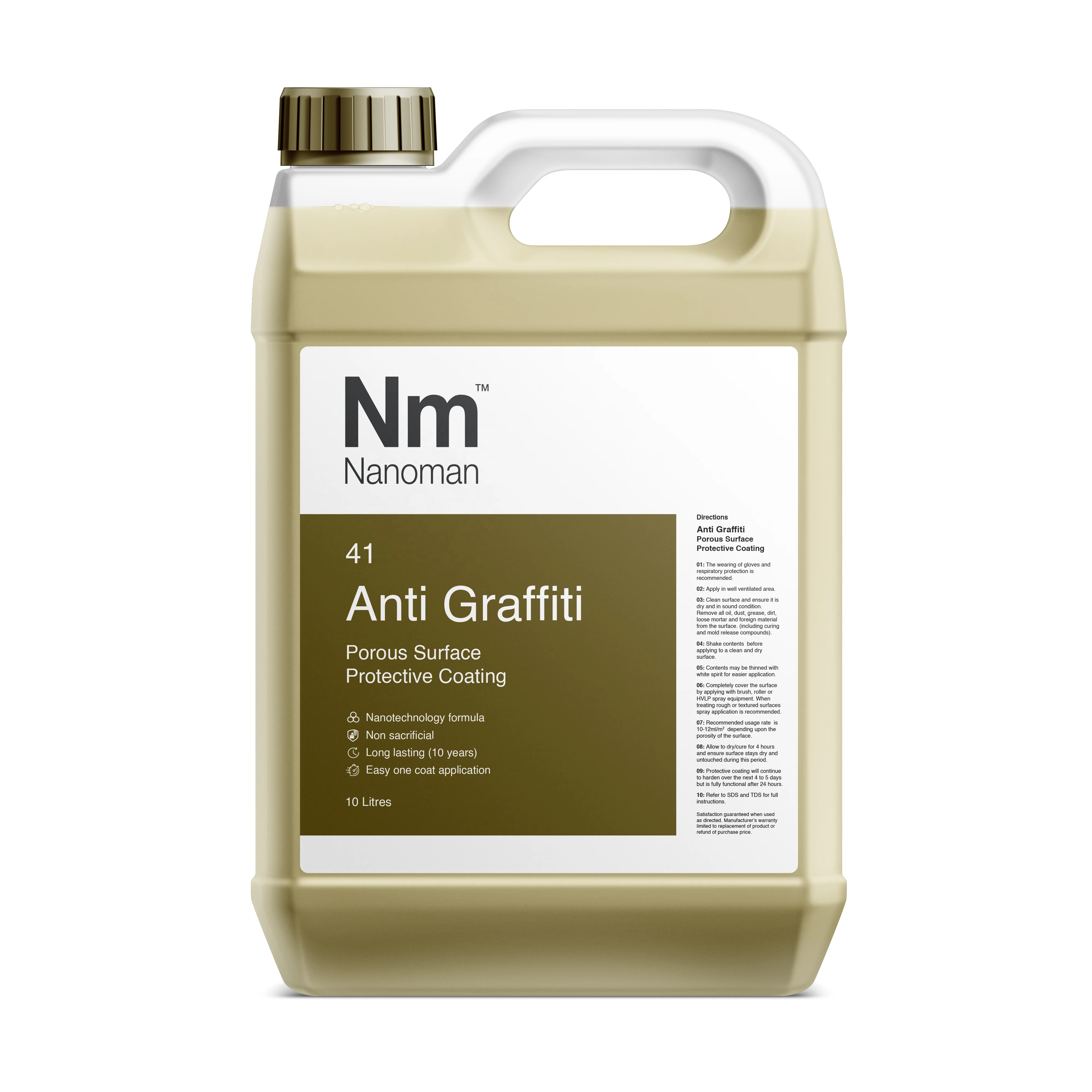 Nanoman Anti Graffiti Stone/Concrete - Nano Coating to prevent Graffiti attack on porous surfaces