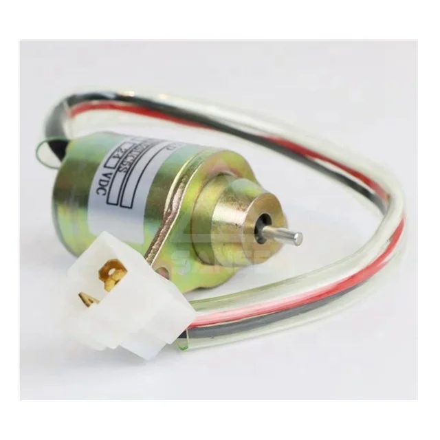 3864274 Shutoff Solenoid 6BT5.9 For Excavator Machinery Parts 24V Stop Solenoid Valve