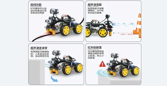 Programming education robot car iot ultrasonic intelligent obstacle avoidance programming car kit