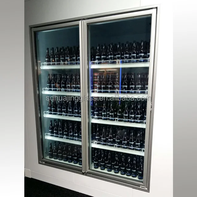 Walk In Cooler Glass Door/Cold Room Glass Door With Shelves