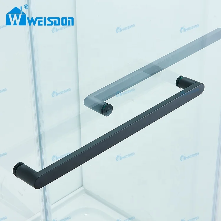 Factory Direct Bathroom Stainless Steel Tempered Glass Frameless Double Sliding Shower Door