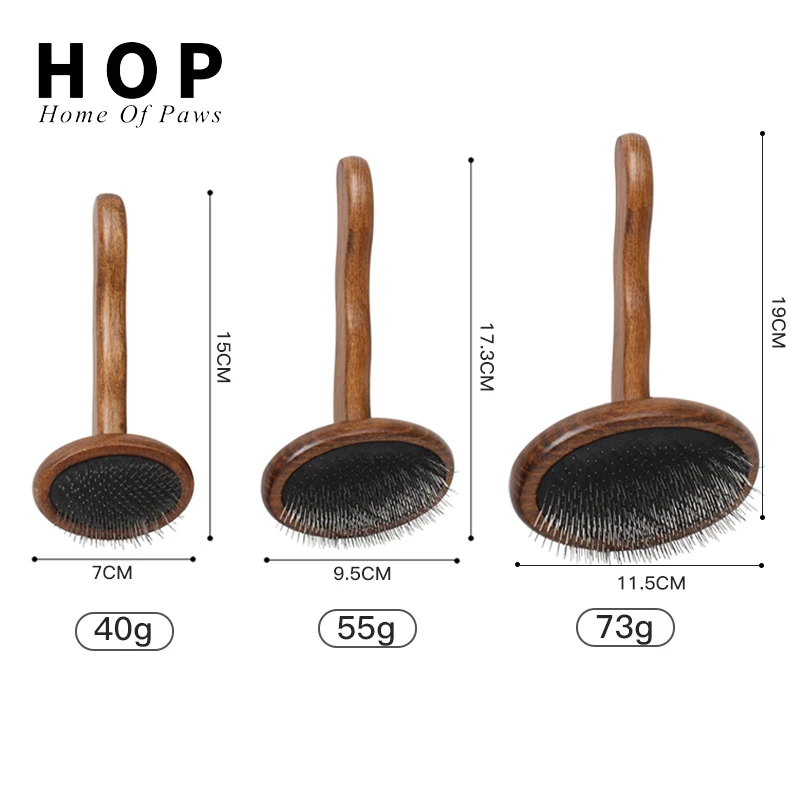 Professional Custom Pet Wooden Grooming Tools with Slicker Brushes Deshedding Dematting Comb Nail Clippers Dog Self Cleaning Kit