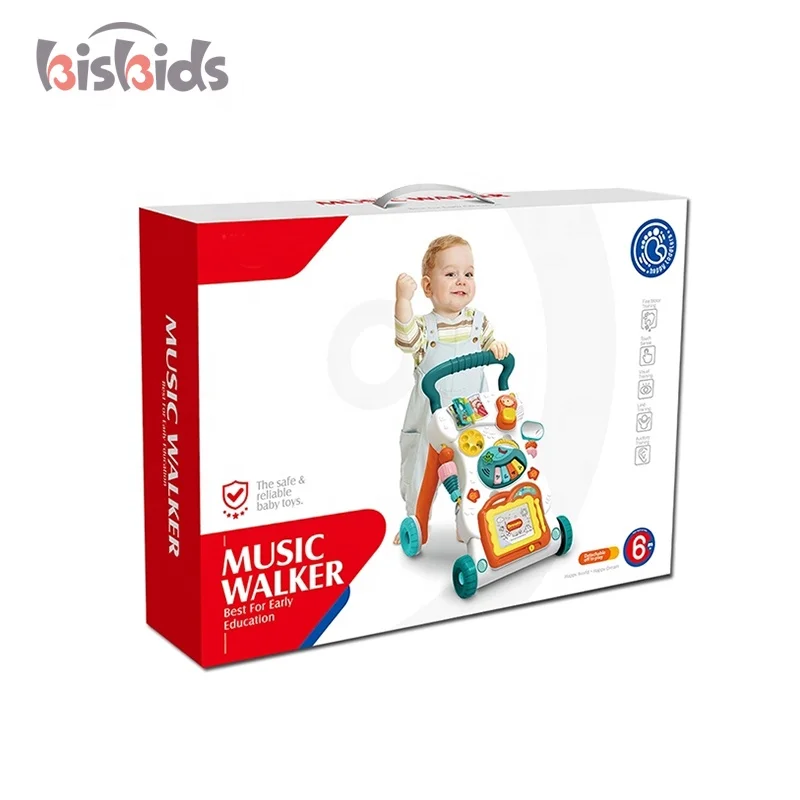 Multifunction model hand push educational stroller baby walker toy music