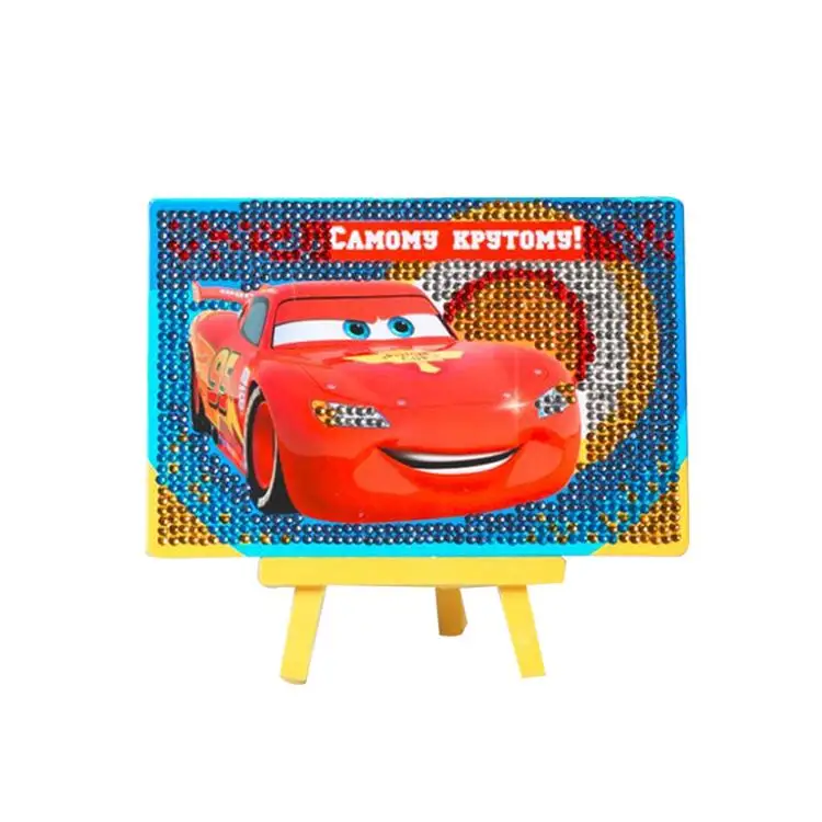 DIY Мини мультфильм детская ручная роспись алмазная живопись с кронштейном в коробке 10*15 см