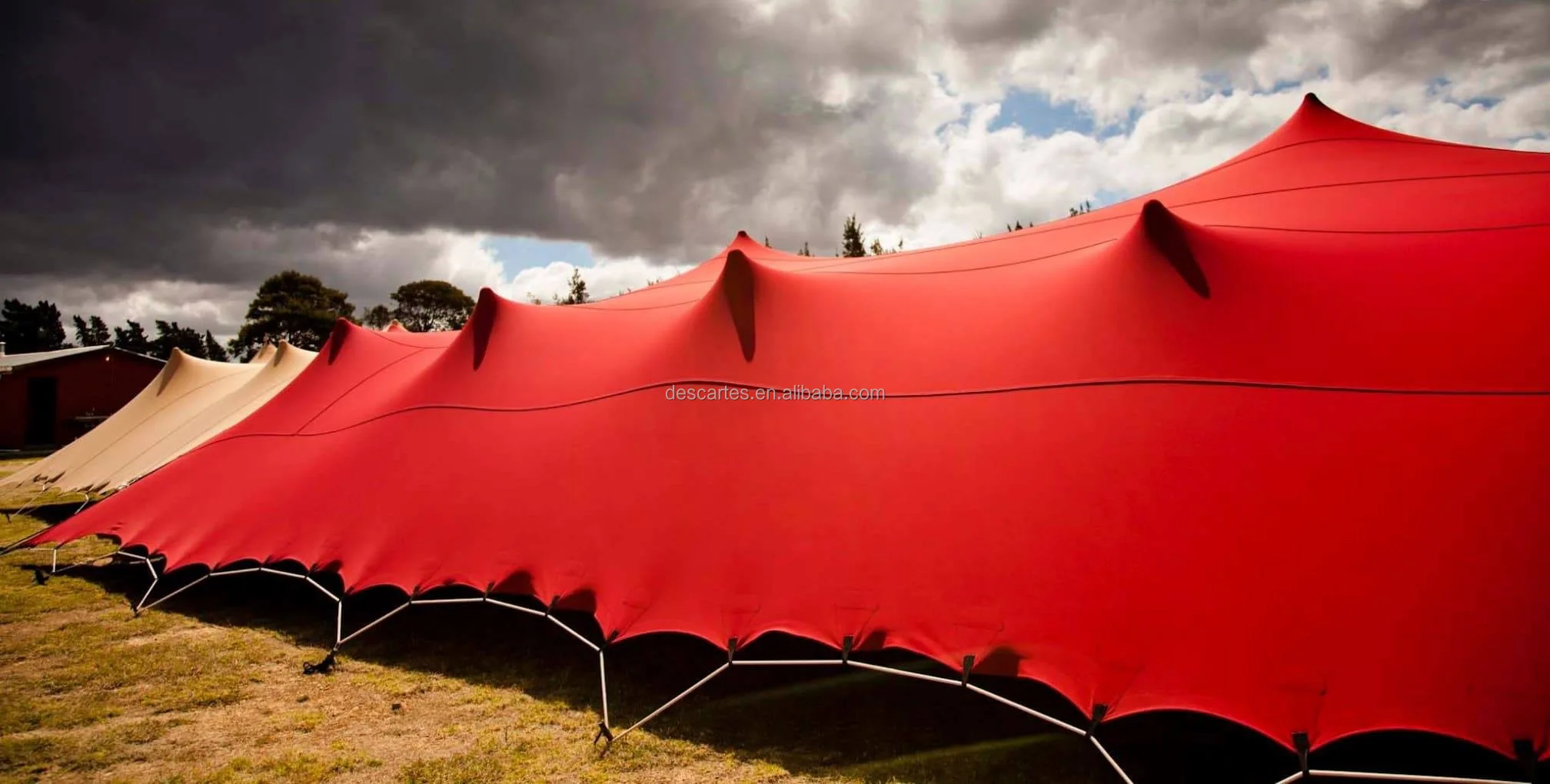 15x15M Beige Marquee Flexible Shade Waterproof bedouin stretch Tent For Parties