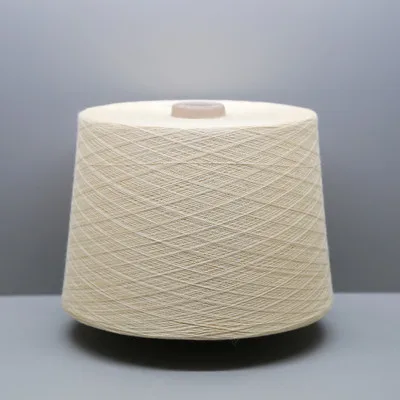 24S soy protein/combed cotton yarn raw color siro compact