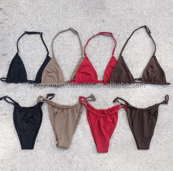 Hot Sale Tie Side Thong Sporty Large Bikinis Two Piece Carvico Vita Swimwear Elastic Breathable Polyester Material Bathing Suit