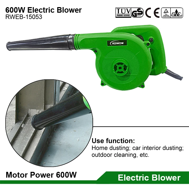 600W Electric Air Blower Car Dust Leaf Grass Garden Yard Portable Electric Blower Machine Handheld Small Mini Power Blowers