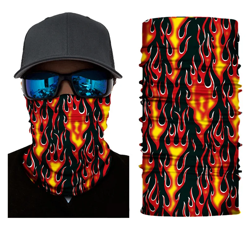 Wholesale Fish Patterns Shield Face Cover Fishing Themed Seamless Neck Gaiter Multifunctional Tube Bandana