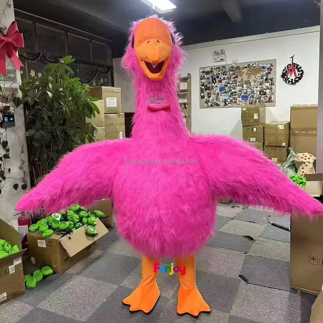 2/2.6 Meter Customized Animal Inflatable Goose Mascot Costume with Bow Tie