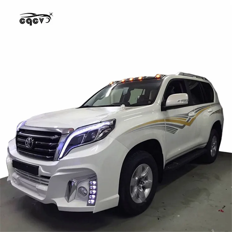 WD стиль пластик Материал корпуса комплект для toyota prado переднего бампера и заднего forToyota land cruiser 10-17 подтяжки