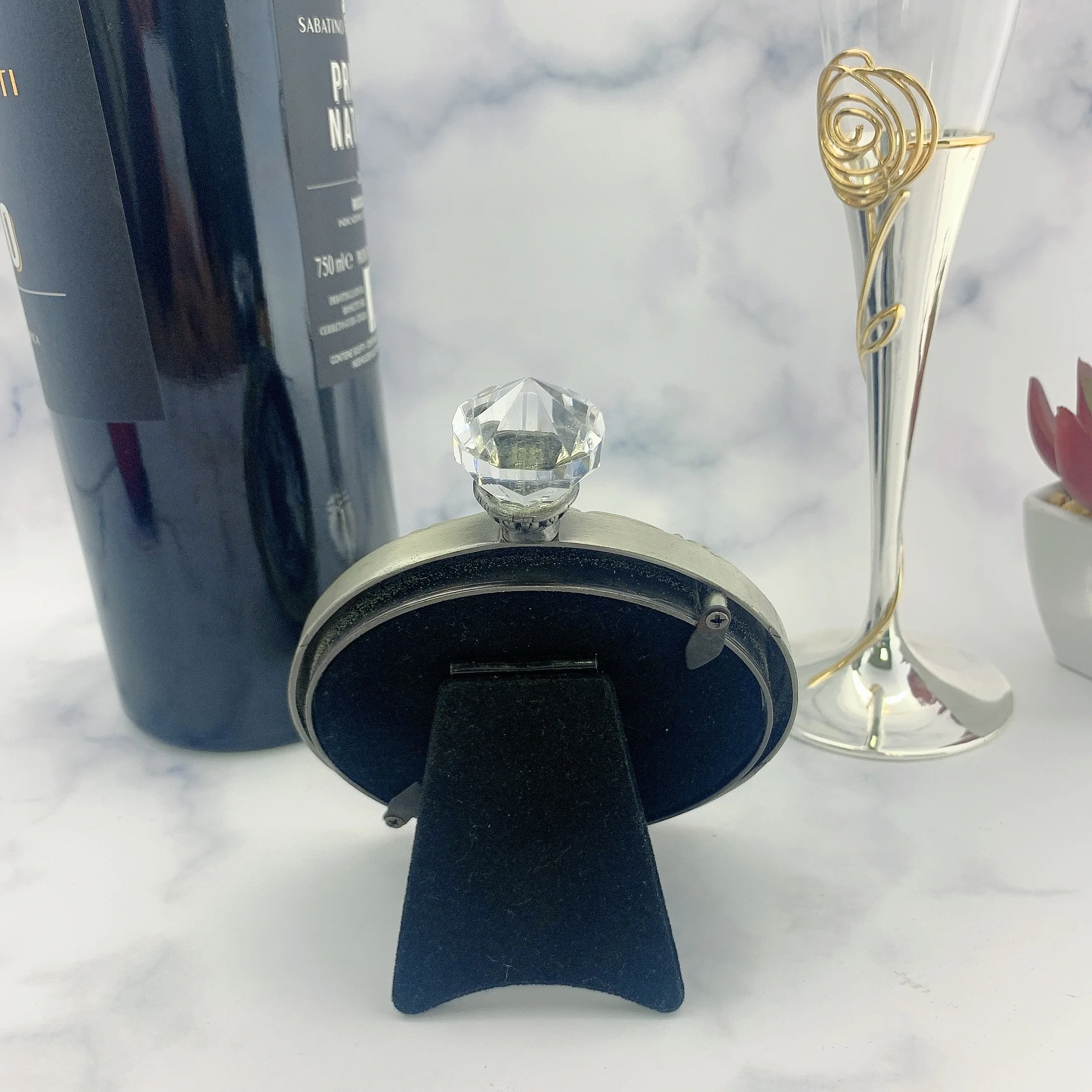 Custom Zinc Alloy Photo Frame Antique Silver Diamond Metal Picture Frame Wedding Photo Frames