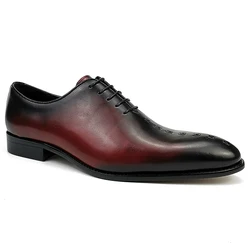 Factory Price Luxury New Italian Stylish Handmade Genuine Leather Mens Oxford Dress Shoes