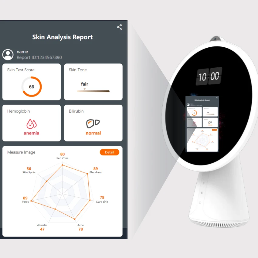 magic mirror skin analyze device portable scanner skin analyzer mirror home use facial skin analyzer machine