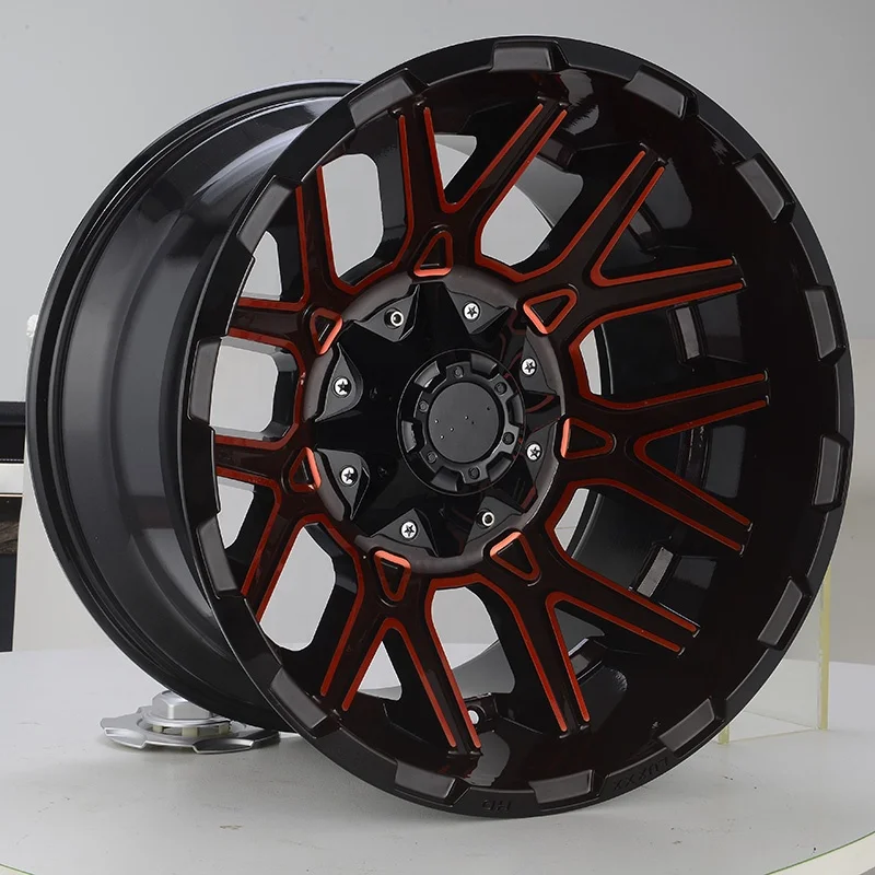 20x10 20X12 5x150 negative offset 8 lug 4x4 offroad car alloy wheels rims with PCD 114.3~180