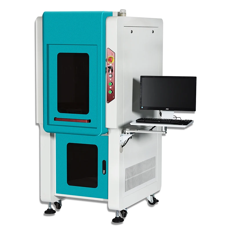 Fully Enclosed Fiber Laser Marking Engraving Etching Machine, for stainless steel, aluminum, copper, jewelry etc.