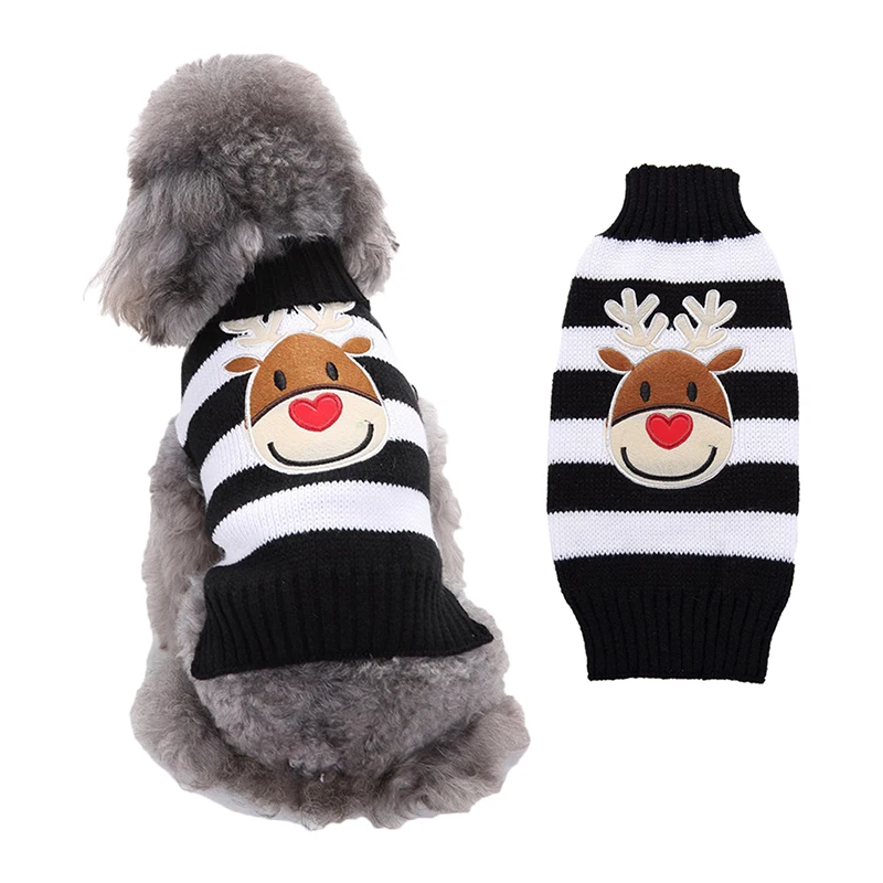 Dog Christmas Clothes Sweater Cute Autumn And Winter Cartoon Sweater Designer Cute Dog Clothes Sweater Pet Clothes