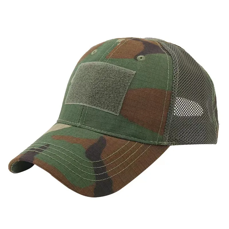 Breathable Rib-Stop Mesh Fabric Duty Tactical Cap for Hiking Hunting Fishing 6Panels Sports Baseball Camouflage Caps