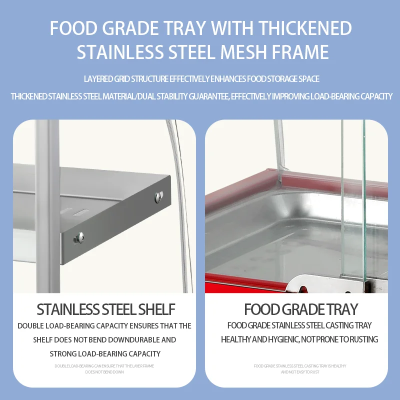 Professional Restaurant Counter Top Hot Food Heated Warming Display Cabinet Electric Warmer Showcase