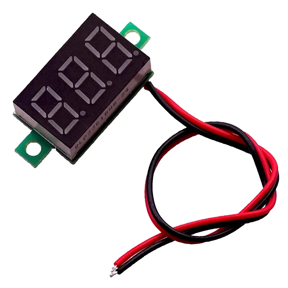 0.36 Inc 2 Wire 0.36' DC 4.5-30v 3 Display Voltmeter Mini LED Digital Voltage Meter Instrument Red/Blue/Green digital voltmeter