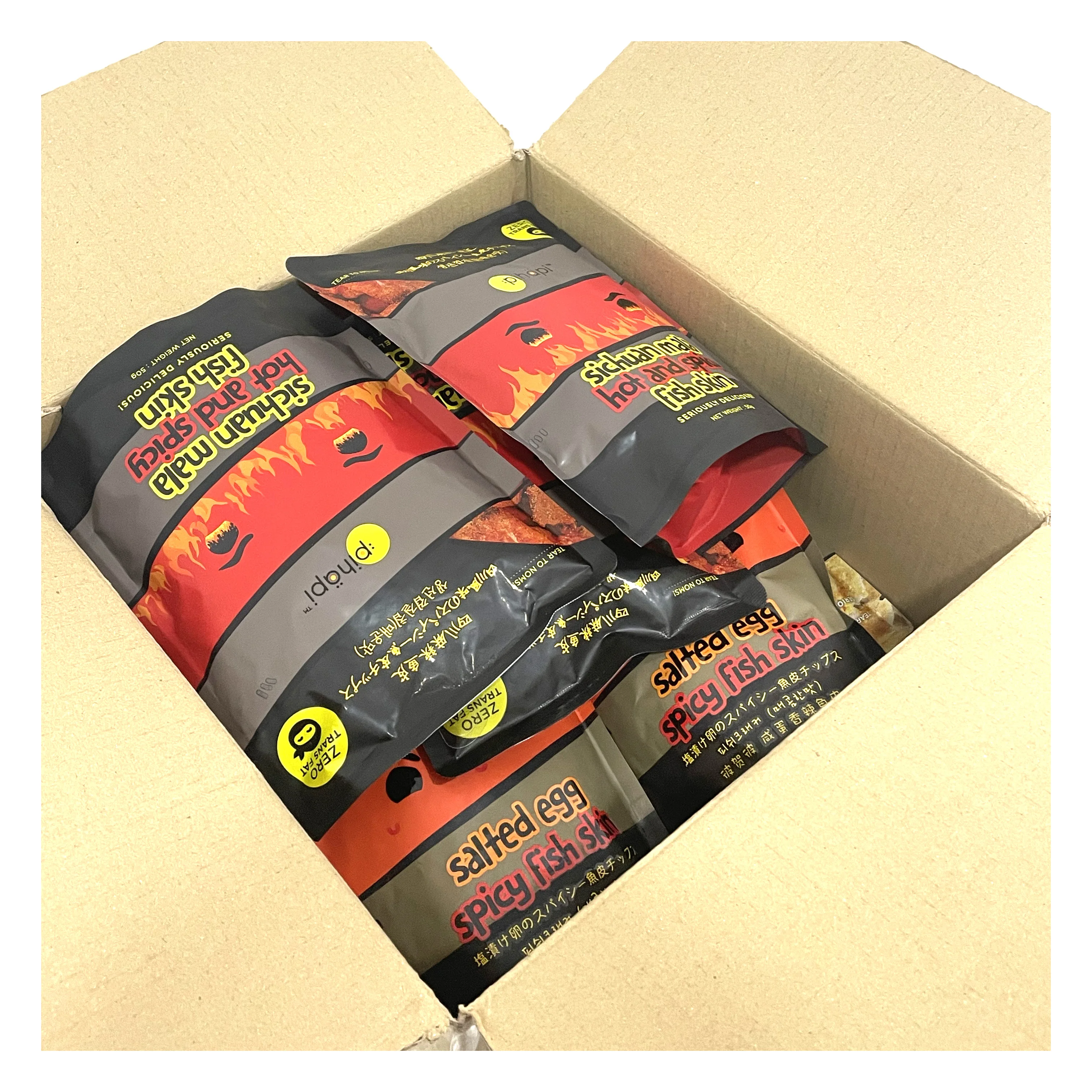 Best Selling Malaysia Wholesales Mala Sichuan Spicy Fish Skin Snack Semisoft Texture Best Selling