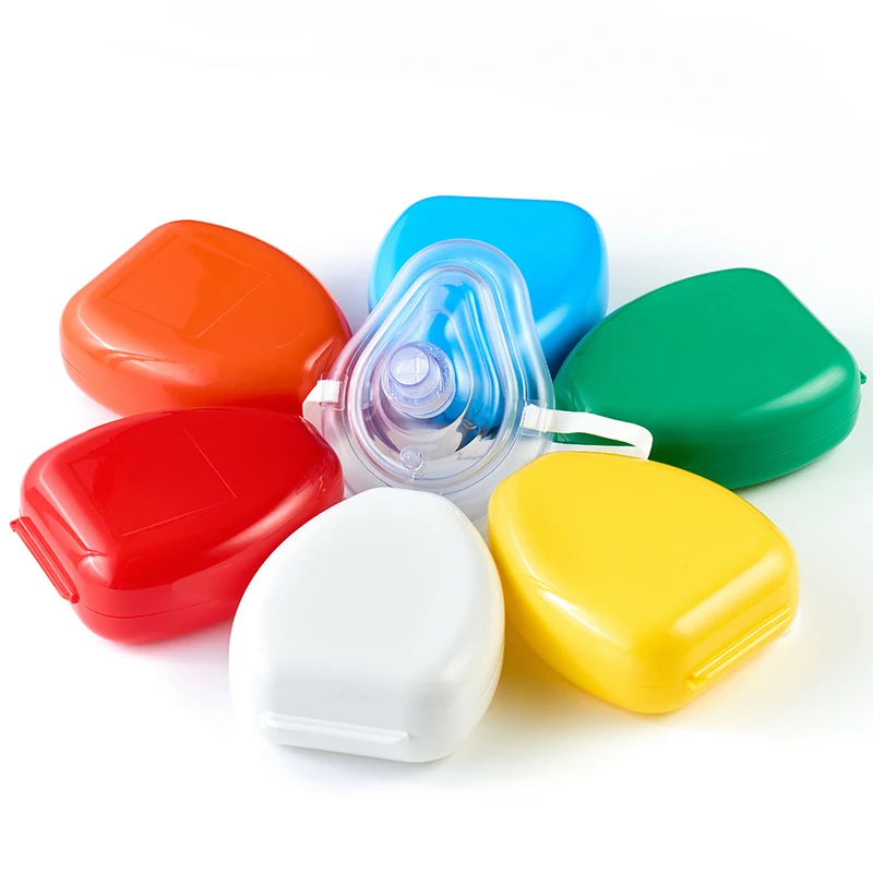 CPR reanimation mask with alcohol wi pe