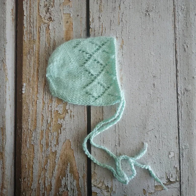 
Newborn bonnet photography props baby diamond hat photography props 