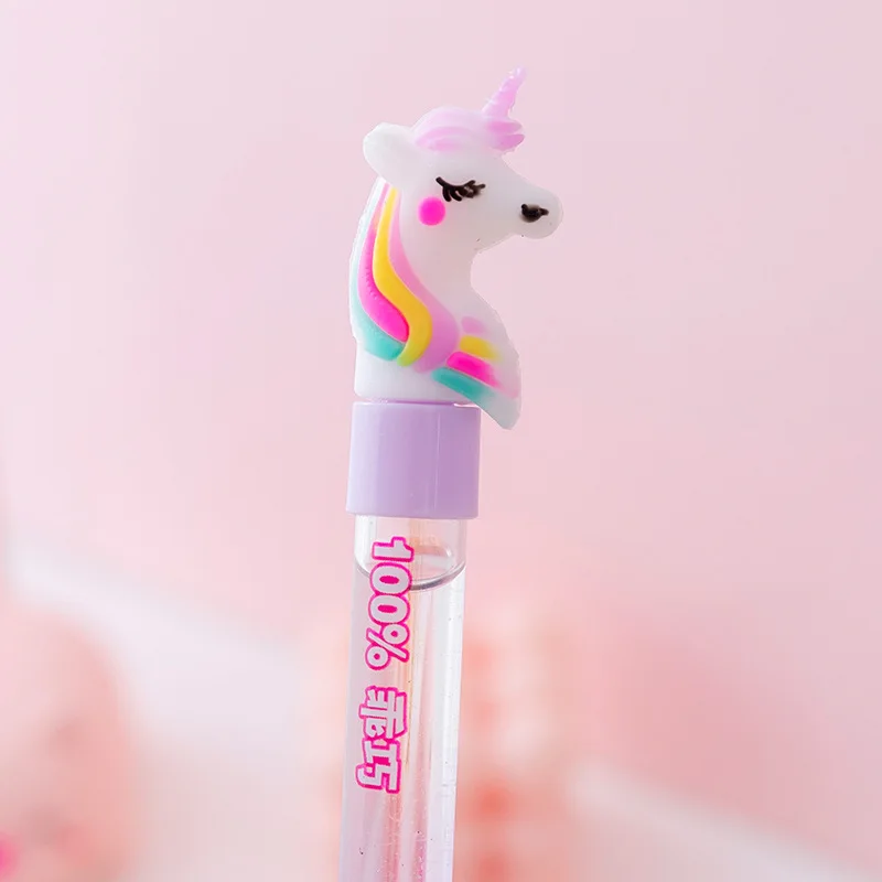 Kawaii Moon Star Unicorn Liquid Quicksand Glitter Gel Pen Neutral Pen Sequins Decorate Signature Pen