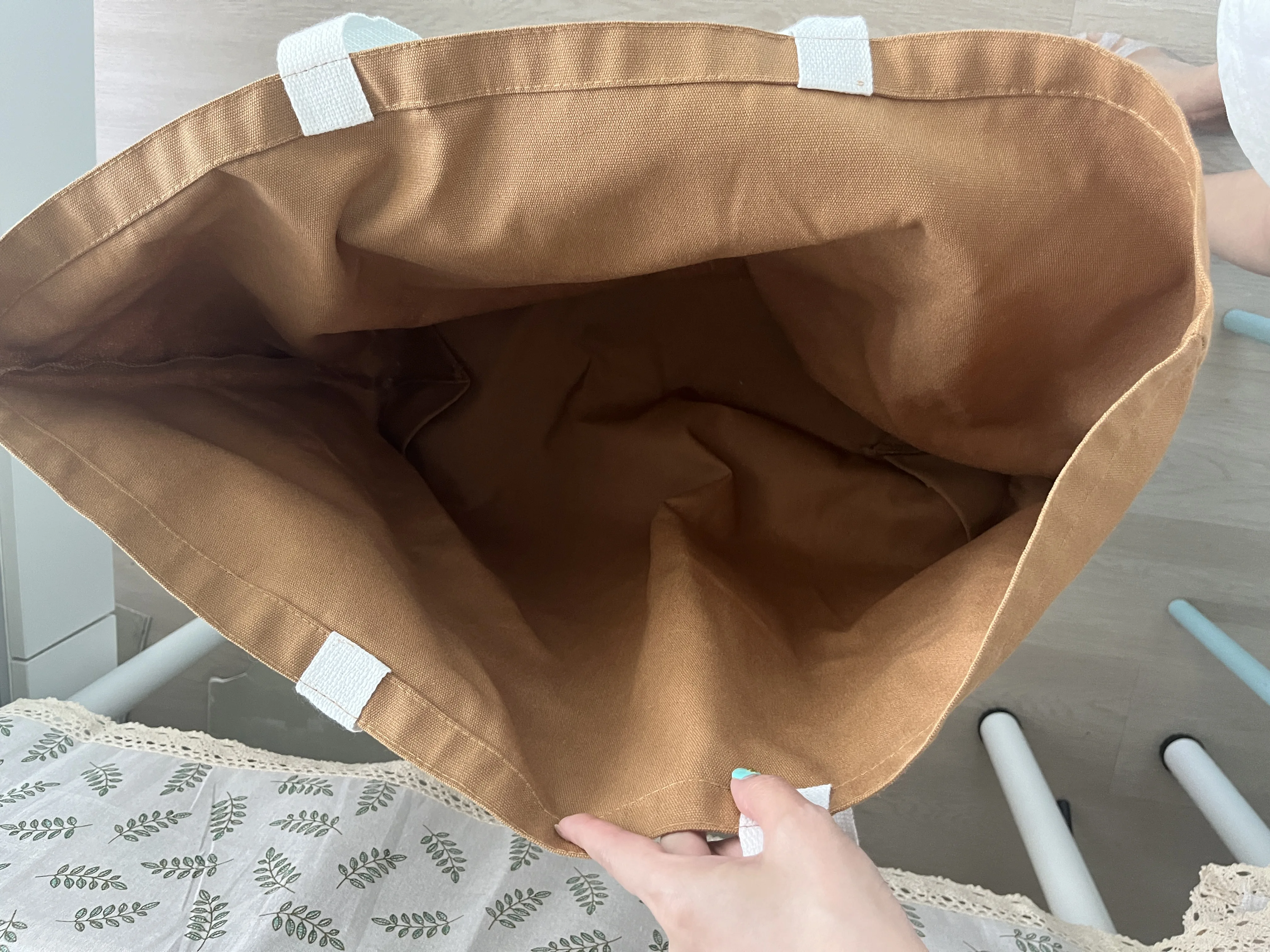 Handle Reusable Logo Pattern Cotton Canvas Rope Handle Canvas Beach Bags Wholesale Canvas Bag Promotion