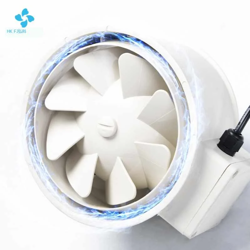 Hongke HF-250 Mixed Flow Inline duct fan wall mounted window exhaust Home ventilation fan for Hydroponics,Ventilation