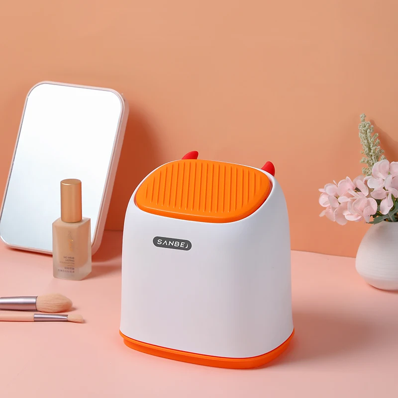 Pressing type New design Mavericks shape Office mini trash can plastic desktop waste bin